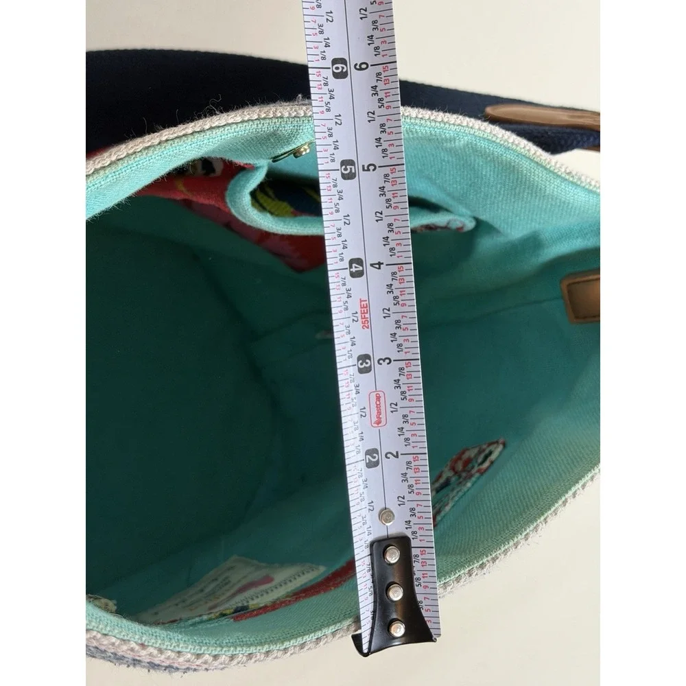 Spartina 449 Little Bermuda Bucket Bag Daufuskie Island Boho Mermaid Beach Linen